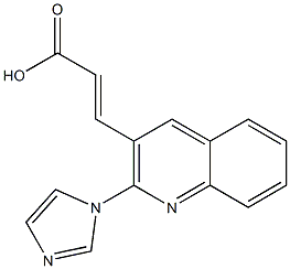 3-[2-(1H-imidazol-1-yl)quinolin-3-yl]prop-2-enoic acid Struktur