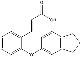 3-[2-(2,3-dihydro-1H-inden-5-yloxy)phenyl]prop-2-enoic acid 化学構造式