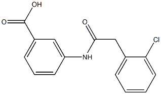 3-[2-(2-chlorophenyl)acetamido]benzoic acid,,结构式