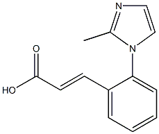 3-[2-(2-methyl-1H-imidazol-1-yl)phenyl]prop-2-enoic acid,,结构式