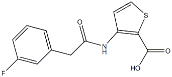 3-[2-(3-fluorophenyl)acetamido]thiophene-2-carboxylic acid,,结构式