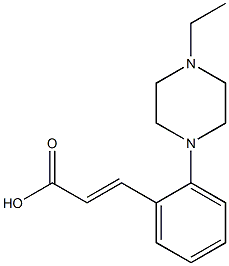 3-[2-(4-ethylpiperazin-1-yl)phenyl]prop-2-enoic acid Struktur