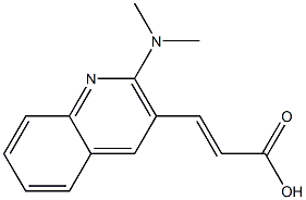 3-[2-(dimethylamino)quinolin-3-yl]prop-2-enoic acid,,结构式