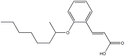 3-[2-(octan-2-yloxy)phenyl]prop-2-enoic acid Structure