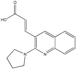 3-[2-(pyrrolidin-1-yl)quinolin-3-yl]prop-2-enoic acid Structure
