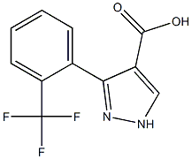 3-[2-(trifluoromethyl)phenyl]-1H-pyrazole-4-carboxylic acid Structure