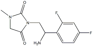 3-[2-amino-2-(2,4-difluorophenyl)ethyl]-1-methylimidazolidine-2,4-dione,,结构式