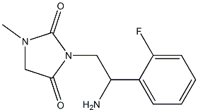 3-[2-amino-2-(2-fluorophenyl)ethyl]-1-methylimidazolidine-2,4-dione Struktur