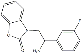 3-[2-amino-2-(3-fluorophenyl)ethyl]-2,3-dihydro-1,3-benzoxazol-2-one Struktur