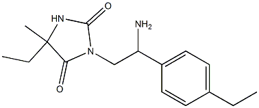 3-[2-amino-2-(4-ethylphenyl)ethyl]-5-ethyl-5-methylimidazolidine-2,4-dione,,结构式