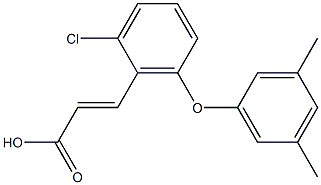 3-[2-chloro-6-(3,5-dimethylphenoxy)phenyl]prop-2-enoic acid,,结构式