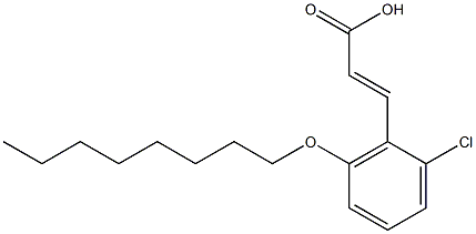 3-[2-chloro-6-(octyloxy)phenyl]prop-2-enoic acid,,结构式