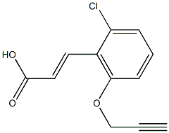 3-[2-chloro-6-(prop-2-yn-1-yloxy)phenyl]prop-2-enoic acid,,结构式