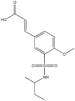3-[3-(butan-2-ylsulfamoyl)-4-methoxyphenyl]prop-2-enoic acid,,结构式