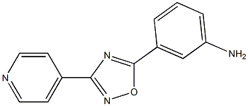 3-[3-(pyridin-4-yl)-1,2,4-oxadiazol-5-yl]aniline,,结构式