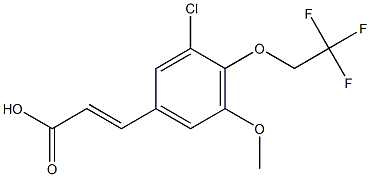 3-[3-chloro-5-methoxy-4-(2,2,2-trifluoroethoxy)phenyl]prop-2-enoic acid,,结构式