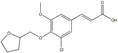 3-[3-chloro-5-methoxy-4-(oxolan-2-ylmethoxy)phenyl]prop-2-enoic acid|