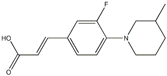 3-[3-fluoro-4-(3-methylpiperidin-1-yl)phenyl]prop-2-enoic acid,,结构式