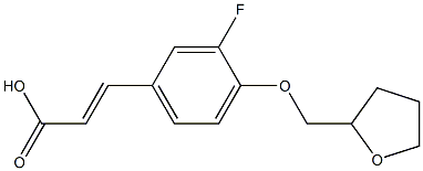 3-[3-fluoro-4-(oxolan-2-ylmethoxy)phenyl]prop-2-enoic acid 化学構造式