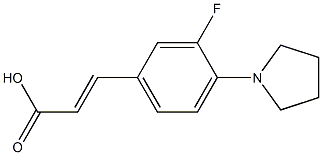 3-[3-fluoro-4-(pyrrolidin-1-yl)phenyl]prop-2-enoic acid Struktur