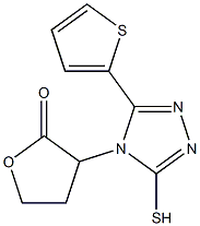 3-[3-sulfanyl-5-(thiophen-2-yl)-4H-1,2,4-triazol-4-yl]oxolan-2-one 结构式