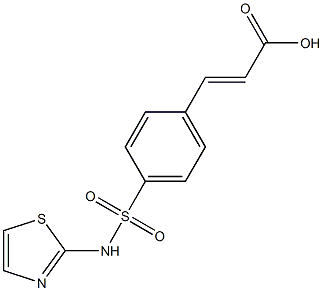 3-[4-(1,3-thiazol-2-ylsulfamoyl)phenyl]prop-2-enoic acid 化学構造式