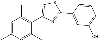 3-[4-(2,4,6-trimethylphenyl)-1,3-thiazol-2-yl]phenol Structure