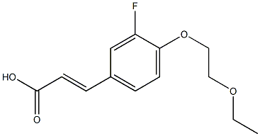 3-[4-(2-ethoxyethoxy)-3-fluorophenyl]prop-2-enoic acid Struktur