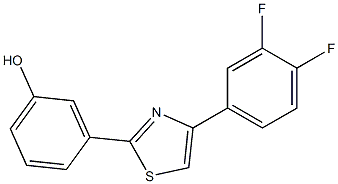 3-[4-(3,4-difluorophenyl)-1,3-thiazol-2-yl]phenol Structure