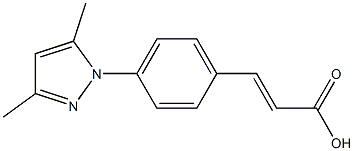 3-[4-(3,5-dimethyl-1H-pyrazol-1-yl)phenyl]prop-2-enoic acid,,结构式