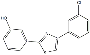 3-[4-(3-chlorophenyl)-1,3-thiazol-2-yl]phenol Struktur