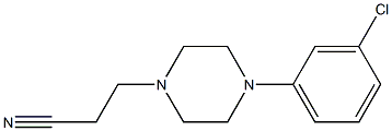 3-[4-(3-chlorophenyl)piperazin-1-yl]propanenitrile,,结构式