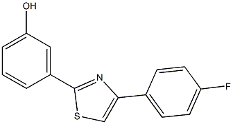 3-[4-(4-fluorophenyl)-1,3-thiazol-2-yl]phenol 结构式
