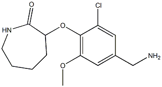 3-[4-(aminomethyl)-2-chloro-6-methoxyphenoxy]azepan-2-one Struktur