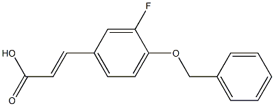 3-[4-(benzyloxy)-3-fluorophenyl]prop-2-enoic acid,,结构式