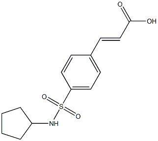 3-[4-(cyclopentylsulfamoyl)phenyl]prop-2-enoic acid Structure