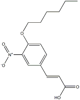 3-[4-(hexyloxy)-3-nitrophenyl]prop-2-enoic acid 结构式