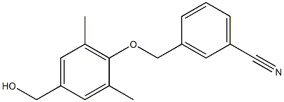 3-[4-(hydroxymethyl)-2,6-dimethylphenoxymethyl]benzonitrile,,结构式