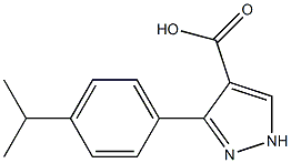 3-[4-(propan-2-yl)phenyl]-1H-pyrazole-4-carboxylic acid 结构式