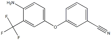 3-[4-amino-3-(trifluoromethyl)phenoxy]benzonitrile 结构式