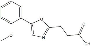 3-[5-(2-methoxyphenyl)-1,3-oxazol-2-yl]propanoic acid 化学構造式