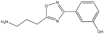 3-[5-(3-aminopropyl)-1,2,4-oxadiazol-3-yl]phenol 结构式