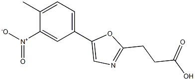 3-[5-(4-methyl-3-nitrophenyl)-1,3-oxazol-2-yl]propanoic acid|