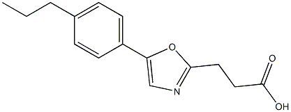 3-[5-(4-propylphenyl)-1,3-oxazol-2-yl]propanoic acid Structure