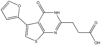 3-[5-(furan-2-yl)-4-oxo-3H,4H-thieno[2,3-d]pyrimidin-2-yl]propanoic acid,,结构式