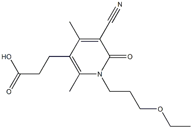 3-[5-cyano-1-(3-ethoxypropyl)-2,4-dimethyl-6-oxo-1,6-dihydropyridin-3-yl]propanoic acid