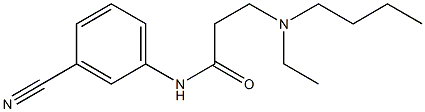 3-[butyl(ethyl)amino]-N-(3-cyanophenyl)propanamide 化学構造式