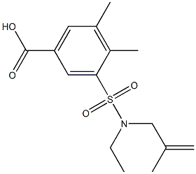 3-[ethyl(2-methylprop-2-en-1-yl)sulfamoyl]-4,5-dimethylbenzoic acid Structure