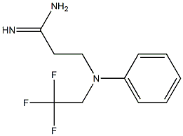 3-[phenyl(2,2,2-trifluoroethyl)amino]propanimidamide Struktur