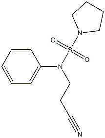 3-[phenyl(pyrrolidine-1-sulfonyl)amino]propanenitrile Struktur